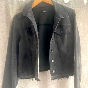 Express Black Jean Jacket Medium